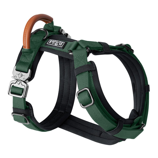 Made To Roam Explorer Harness with neoprene padding and double-layered nylon in the color Main Marina.
